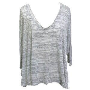 Nation Ltd. Oversized Dolman Sleeve Deep V Neck Tee Shirt Size Small